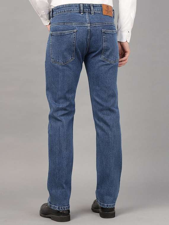 men solid mid rise straight fit jean - 22069240 - Standard Image - 3