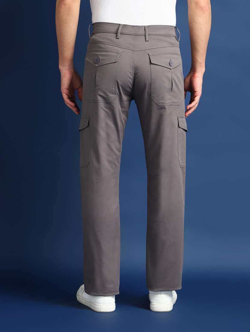 men solid mid rise relaxed fit cargo - 22069248 -  Standard Image - 3