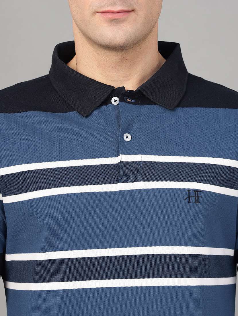 men striped long sleeve regular fit polo t-shirt - 22069260 -  Standard Image - 3