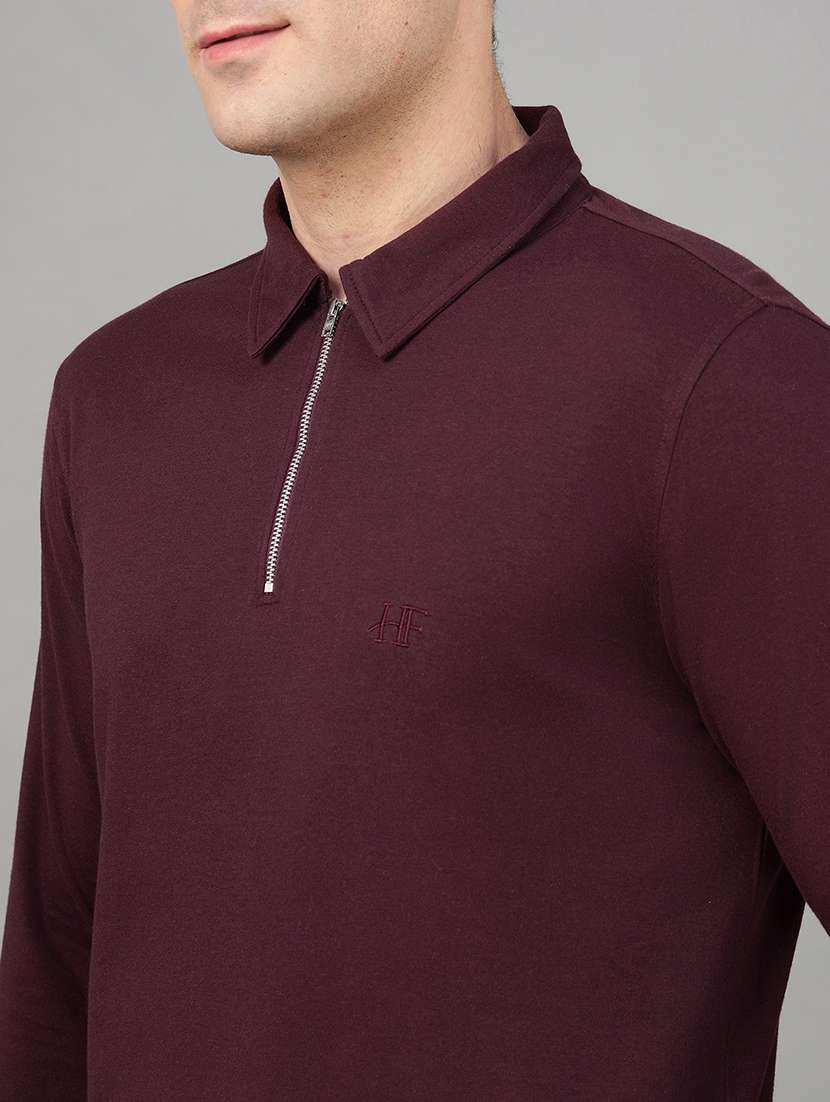 men solid long sleeve regular fit polo t-shirt - 22069263 -  Standard Image - 3