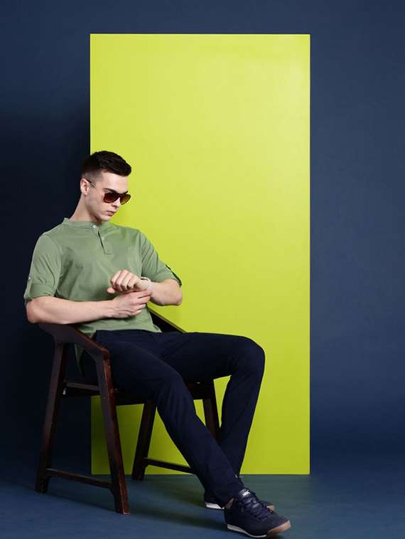 men solid long sleeve regular fit t-shirt - 22069272 -  Standard Image - 3