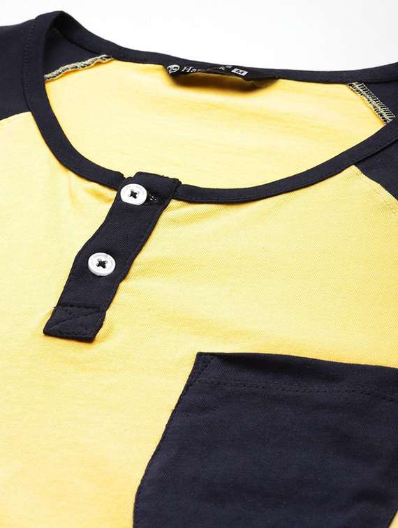 men color blocked long sleeve regular fit t-shirt - 22069278 -  Standard Image - 3