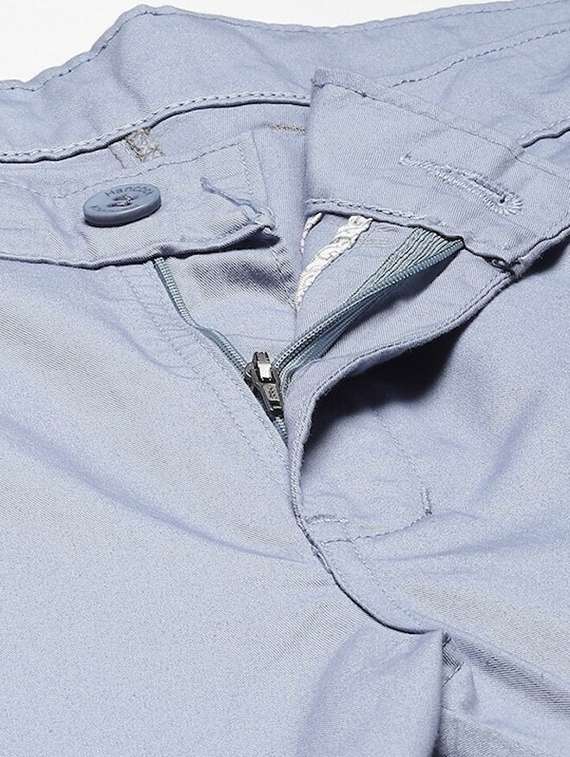 men solid mid rise flat front trouser - 22069279 -  Standard Image - 3