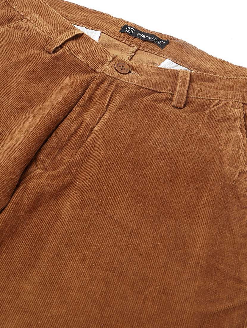 men solid mid rise flat front trouser - 22069286 -  Standard Image - 3