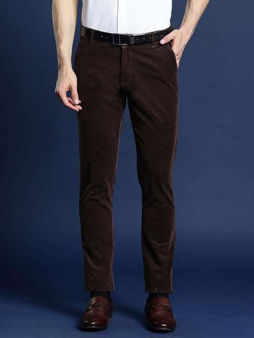 men solid mid rise flat front trouser - 22069287 -  Standard Image - 0