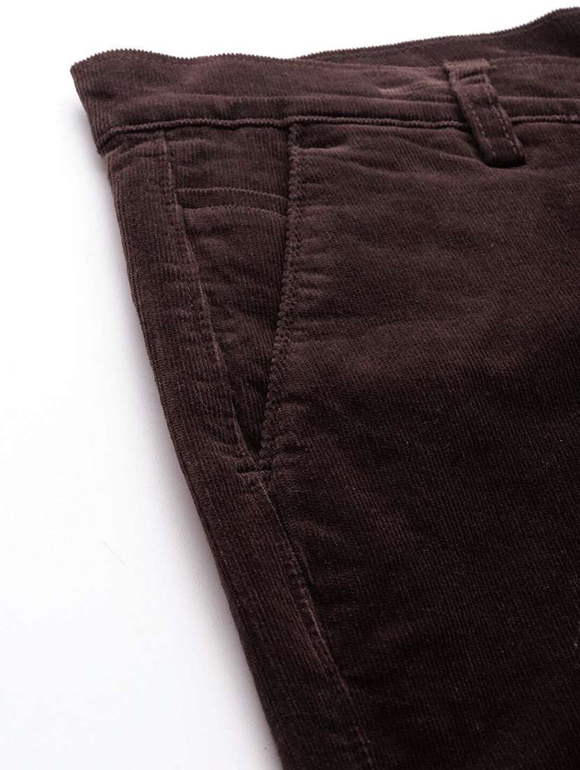 men solid mid rise flat front trouser - 22069287 -  Standard Image - 3