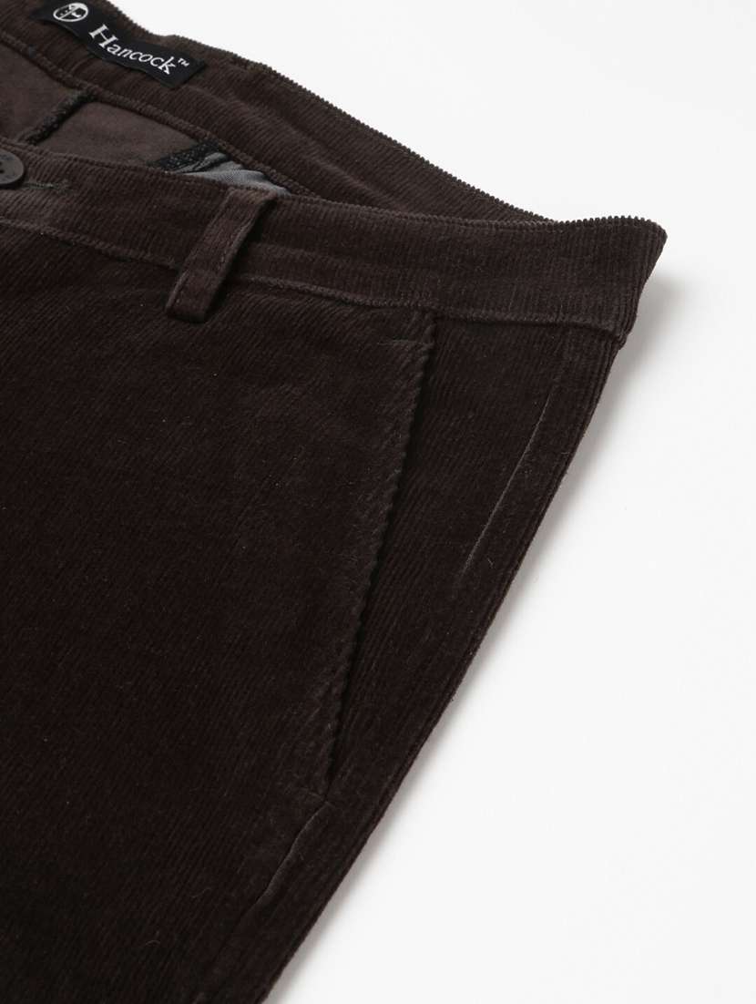 men solid mid rise flat front trouser - 22069291 -  Standard Image - 3