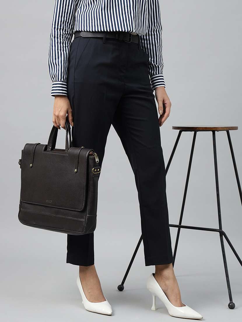 blue viscose trousers - 22069320 - Zoom Image - 0
