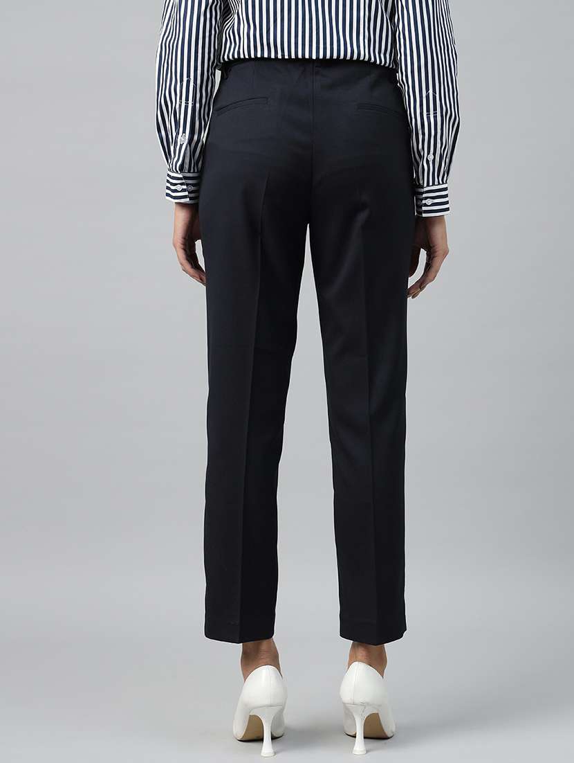 blue viscose trousers - 22069320 - Standard Image - 3
