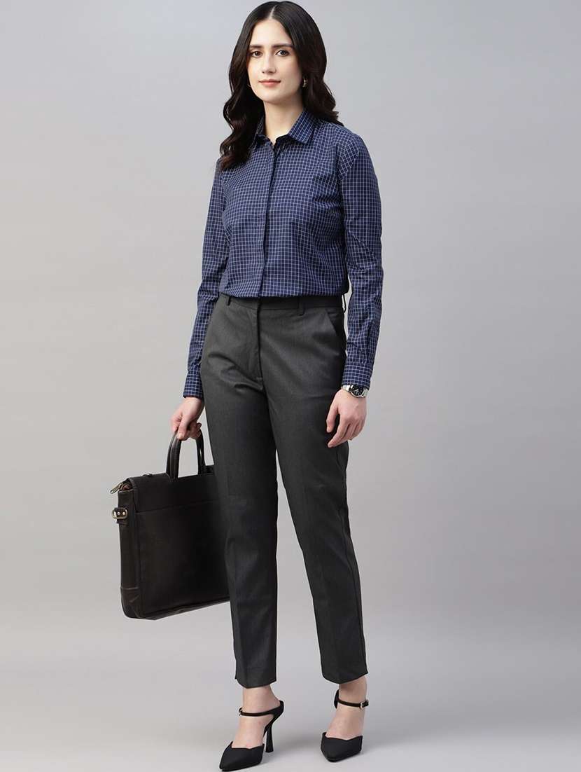 grey polyester trousers - 22069324 -  Standard Image - 3