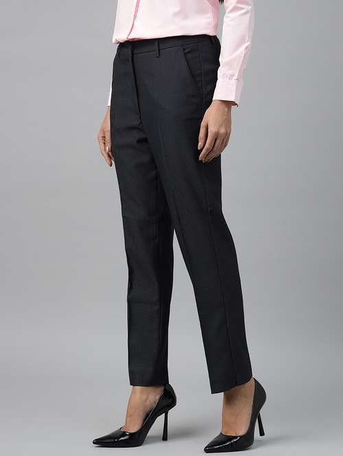 black viscose trousers - 22069325 -  Standard Image - 0