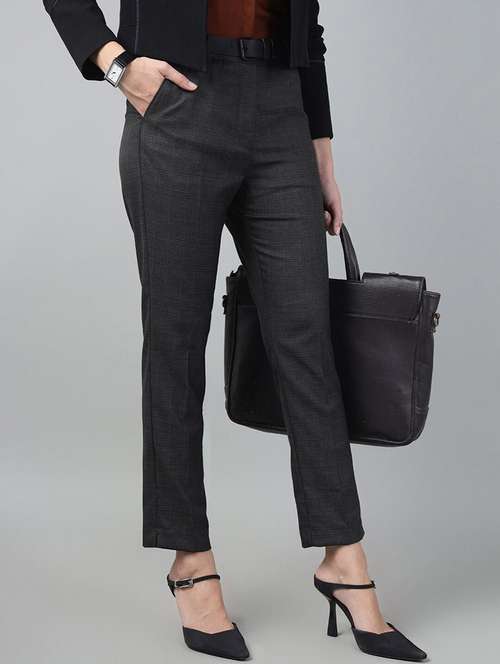 grey viscose trousers - 22069327 -  Standard Image - 0