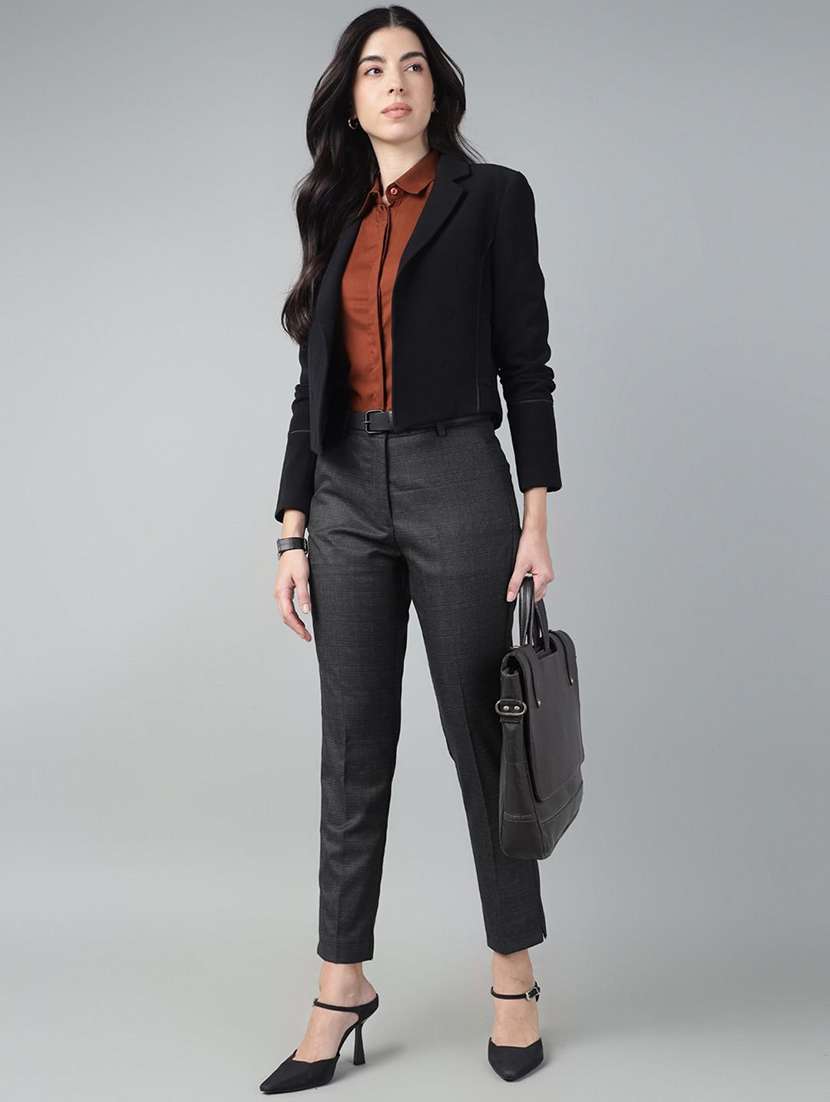 grey viscose trousers - 22069327 -  Standard Image - 3