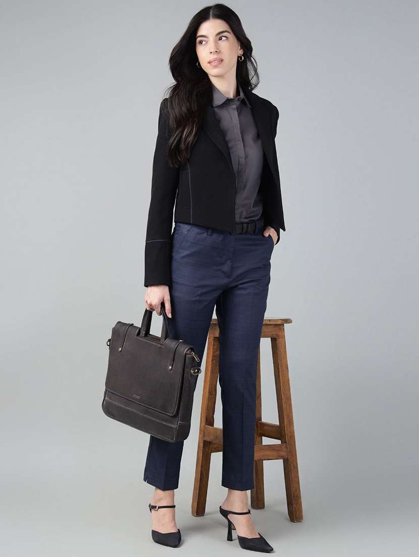 blue viscose trousers - 22069328 - Standard Image - 3