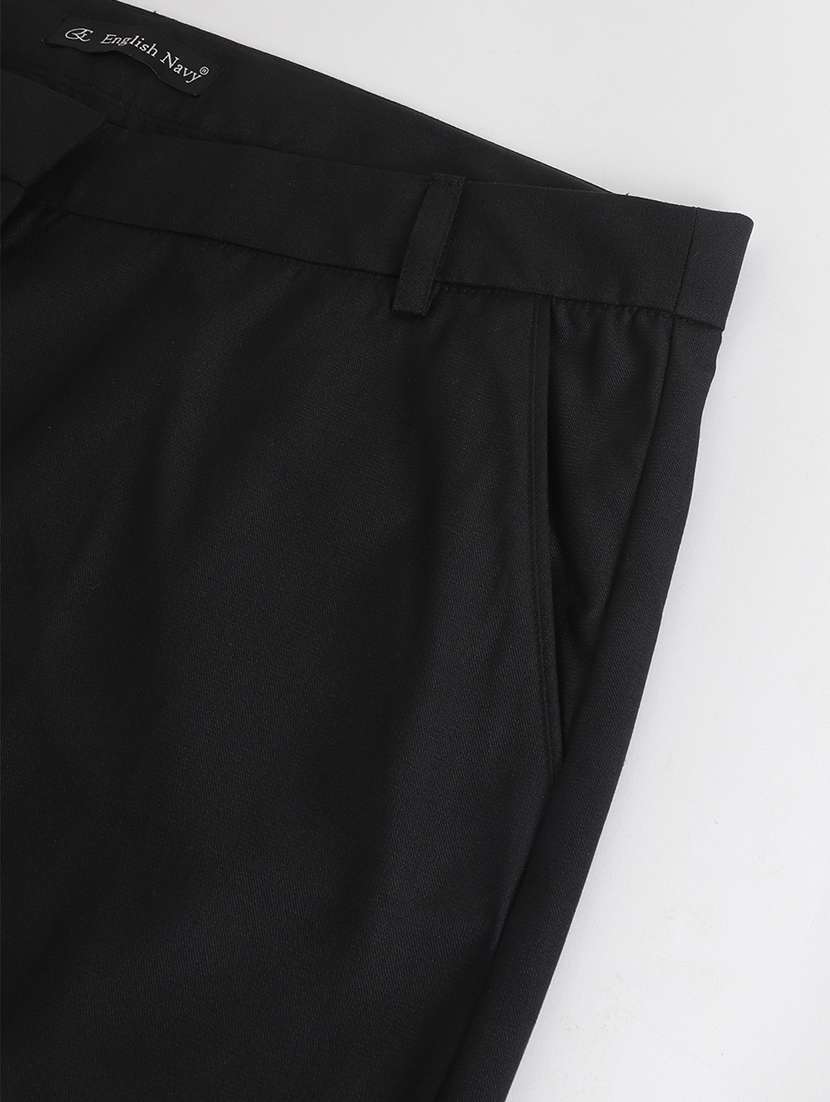 women solid mid rise cigarette pants - 22069333 -  Standard Image - 3