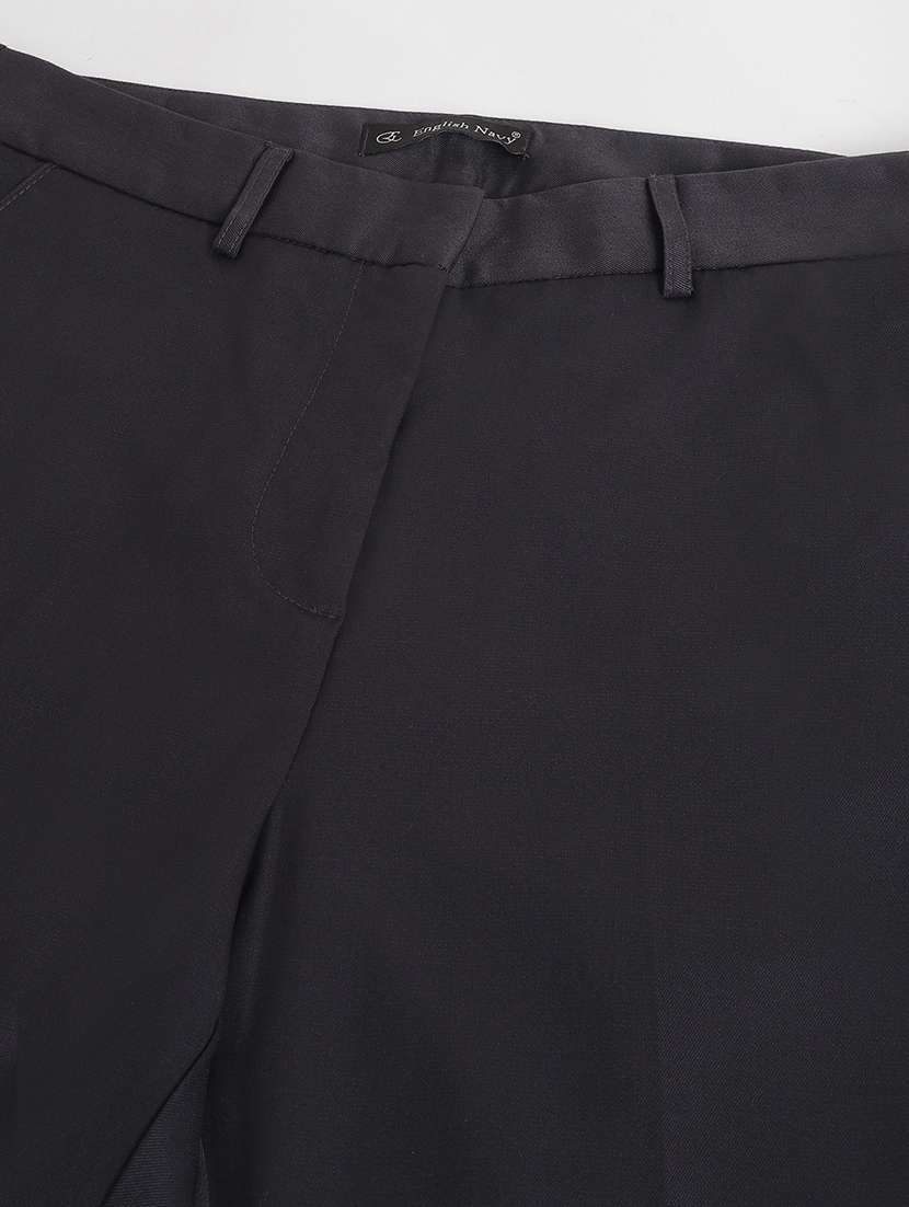 women solid mid rise cigarette pants - 22069335 -  Standard Image - 3