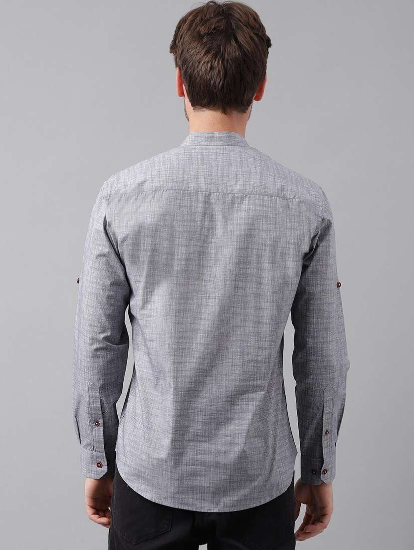 men mandarin neck long sleeve short kurta - 22069381 -  Standard Image - 3