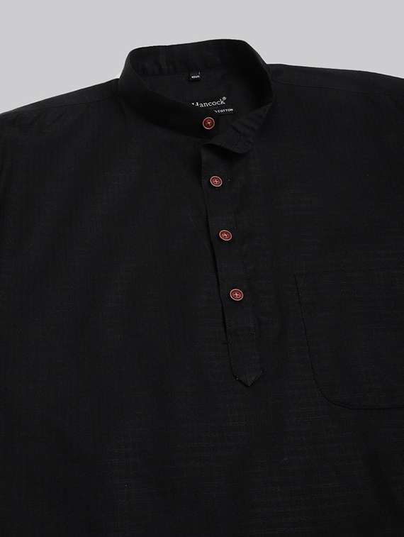 men mandarin neck long sleeve short kurta - 22069382 -  Standard Image - 5