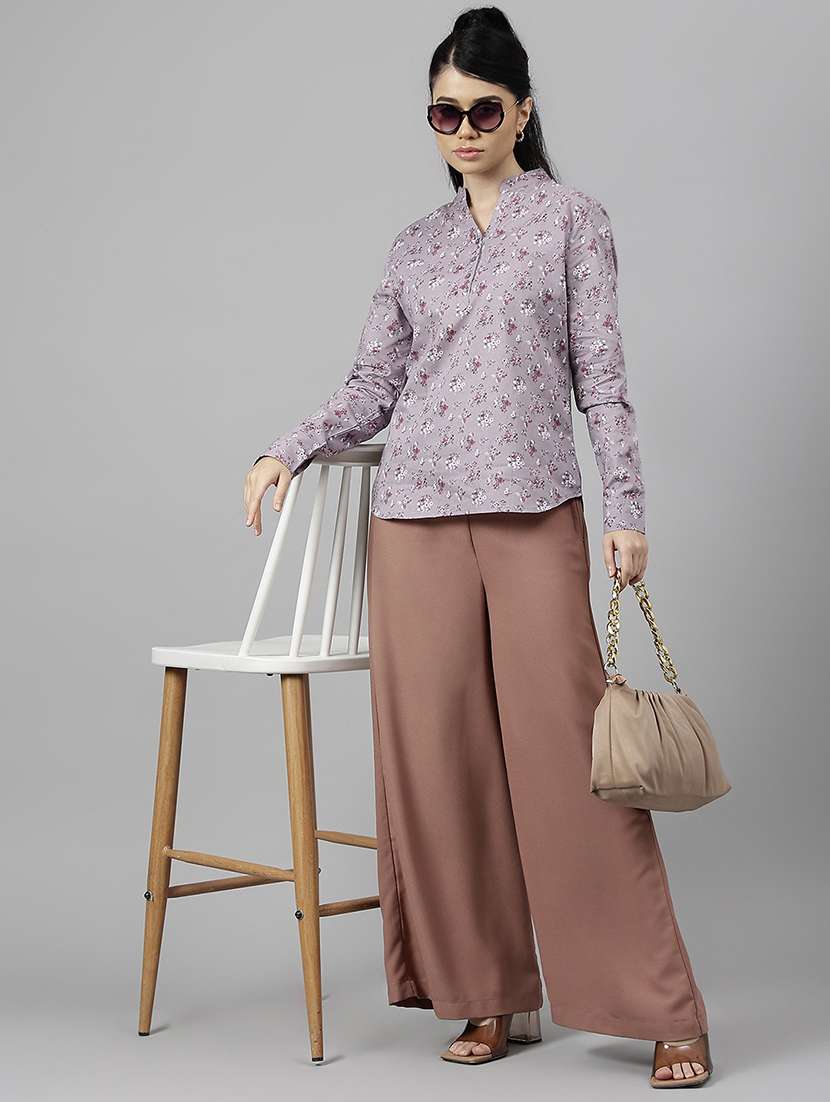 women printed long sleeve regular fit top - 22069416 -  Standard Image - 3