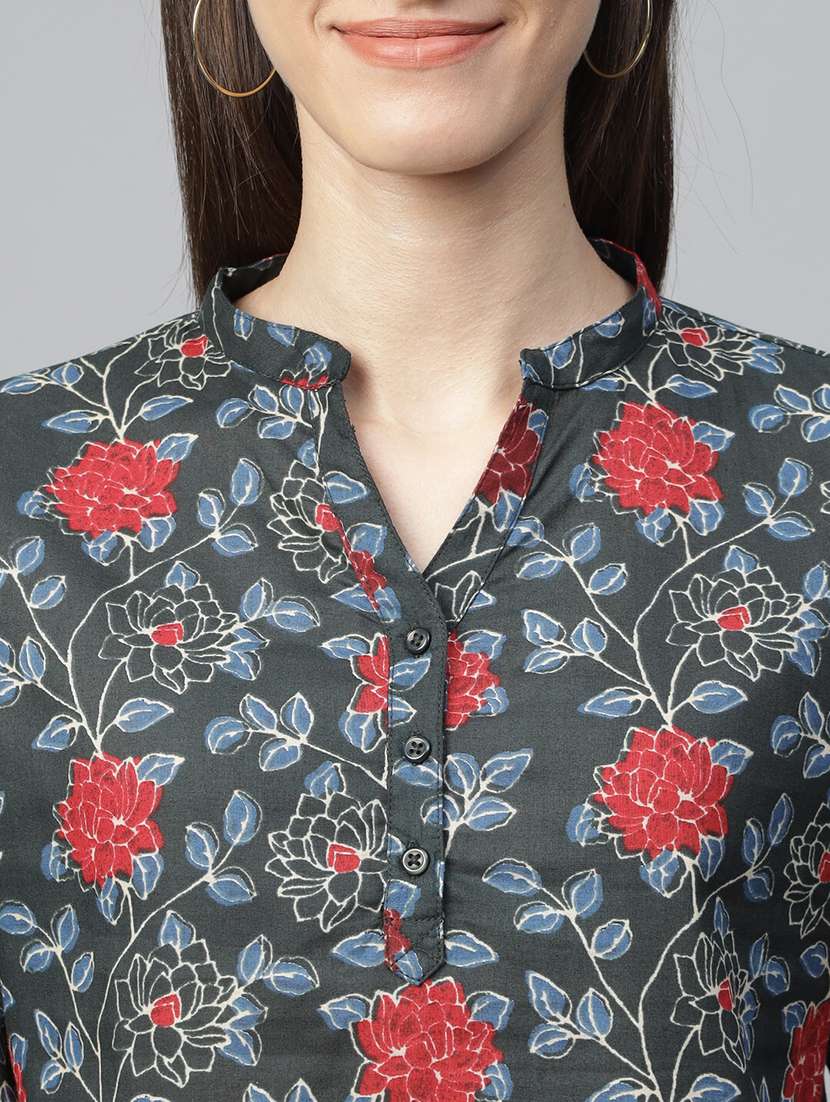 women printed long sleeve regular fit top - 22069434 - Standard Image - 3