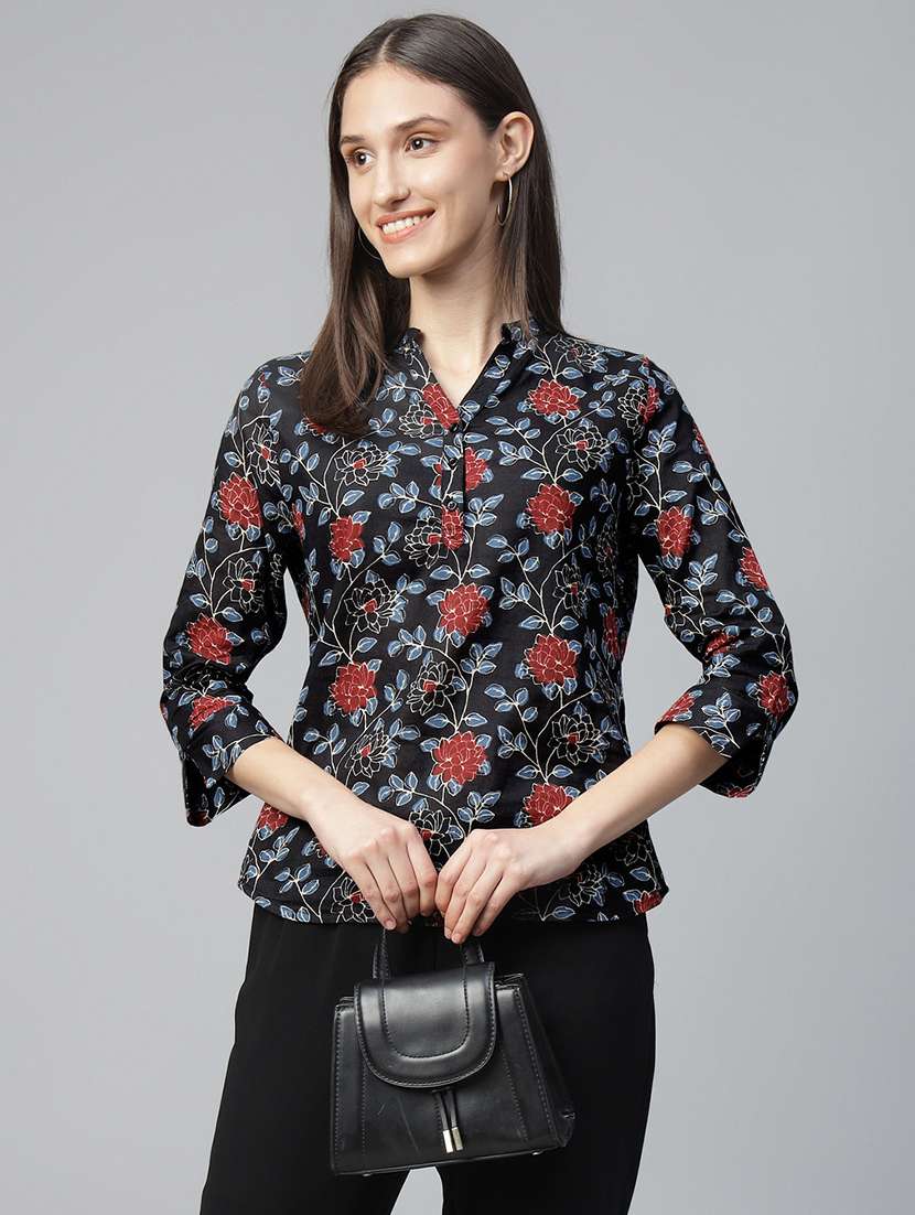 women printed long sleeve regular fit top - 22069435 -  Zoom Image - 0