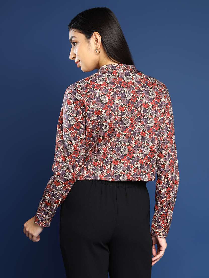 women printed long sleeve regular fit top - 22069441 - Standard Image - 3