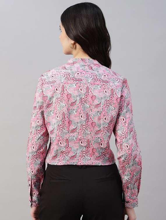 women printed long sleeve regular fit top - 22069447 - Standard Image - 3