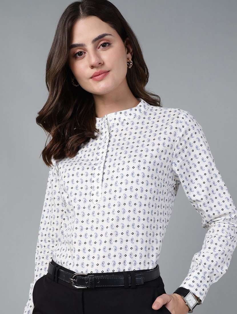 women printed long sleeve regular fit top - 22069449 - Zoom Image - 0