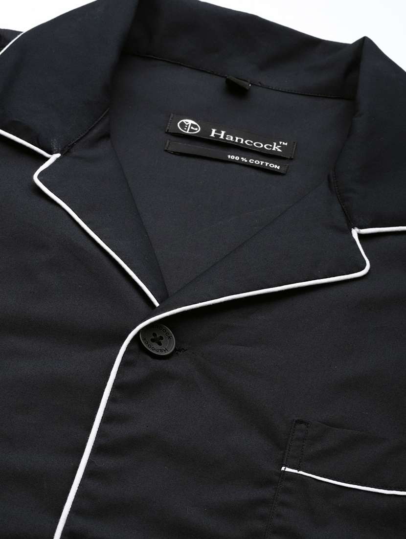 men solid long sleeve sleepwear set - 22069534 -  Standard Image - 3