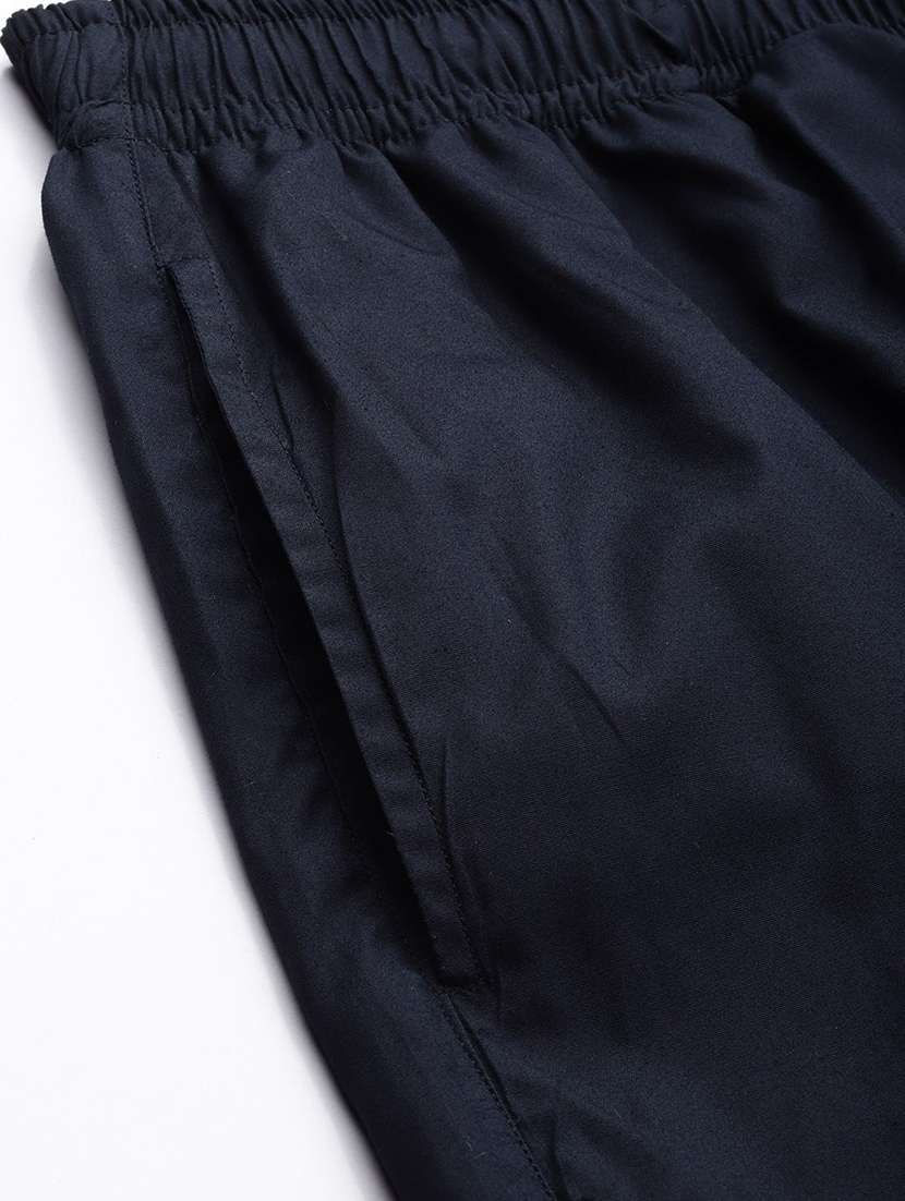men navy blue solid long sleeve sleepwear set - 22069536 - Standard Image - 5