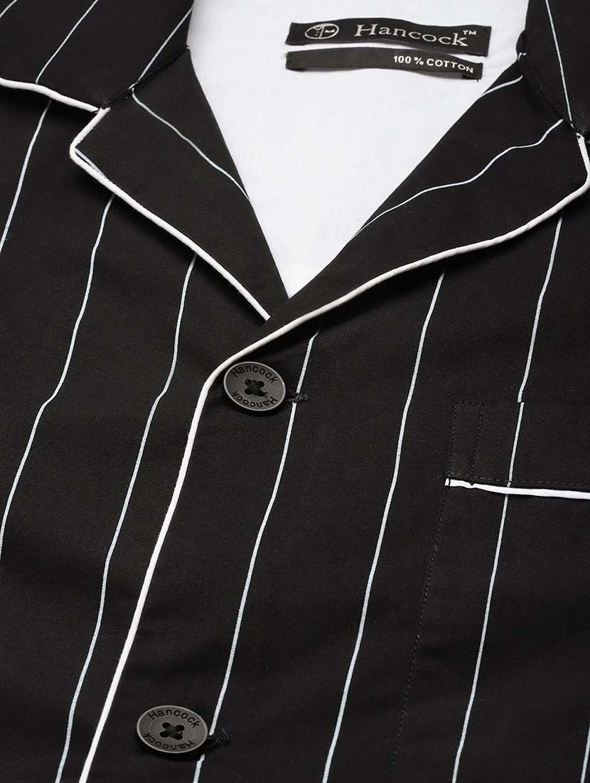 men striped long sleeve sleepwear set - 22069543 -  Standard Image - 3