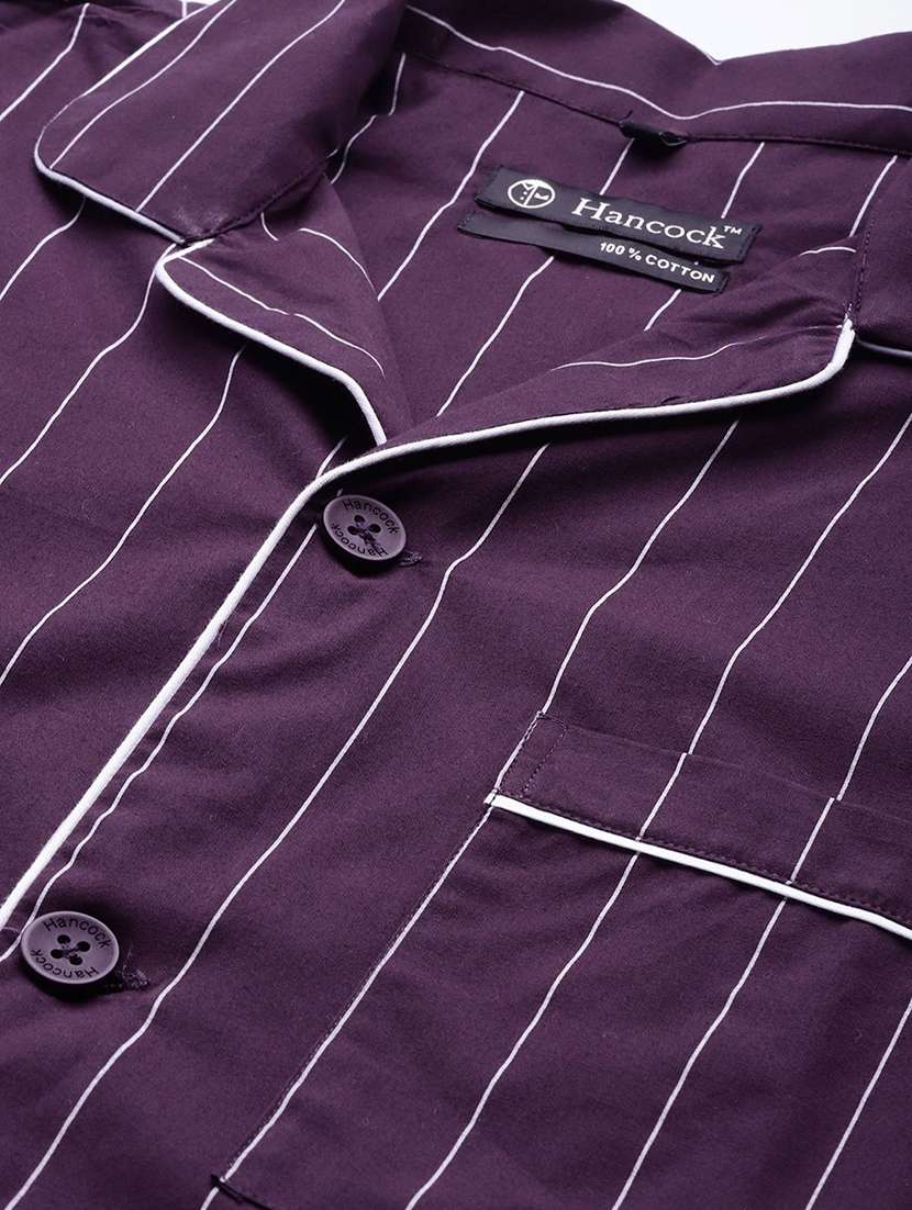 men striped long sleeve sleepwear set - 22069550 -  Standard Image - 5