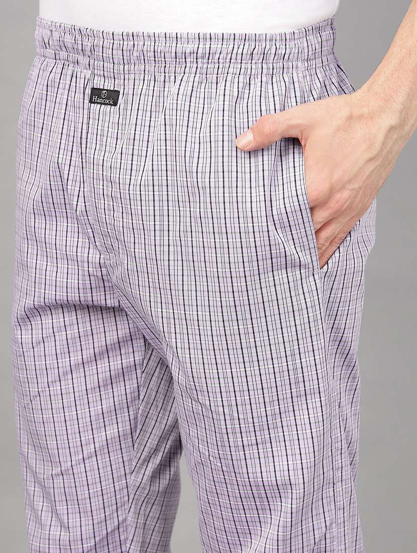 men checkered long sleeve sleepwear set - 22069576 - Standard Image - 5