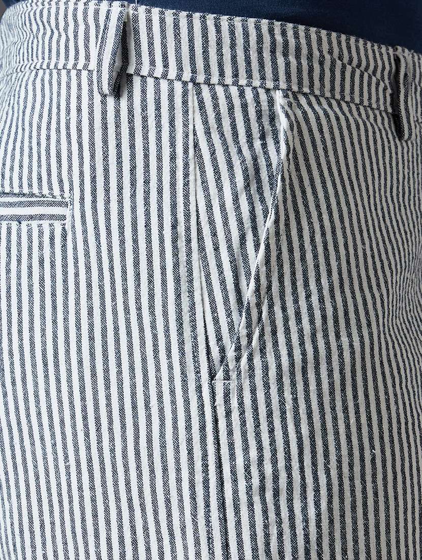 men striped mid rise regular fit shorts - 22069692 -  Standard Image - 5