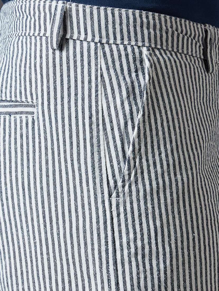 men striped mid rise regular fit shorts - 22069693 -  Standard Image - 5