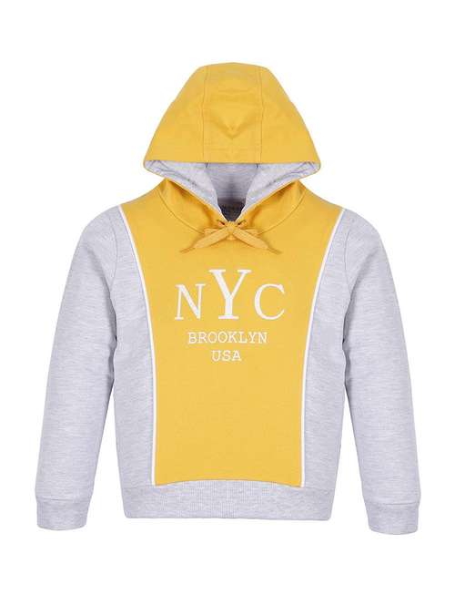 boys color blocked long sleeve hooded sweatshirt - 22070375 -  Standard Image - 0