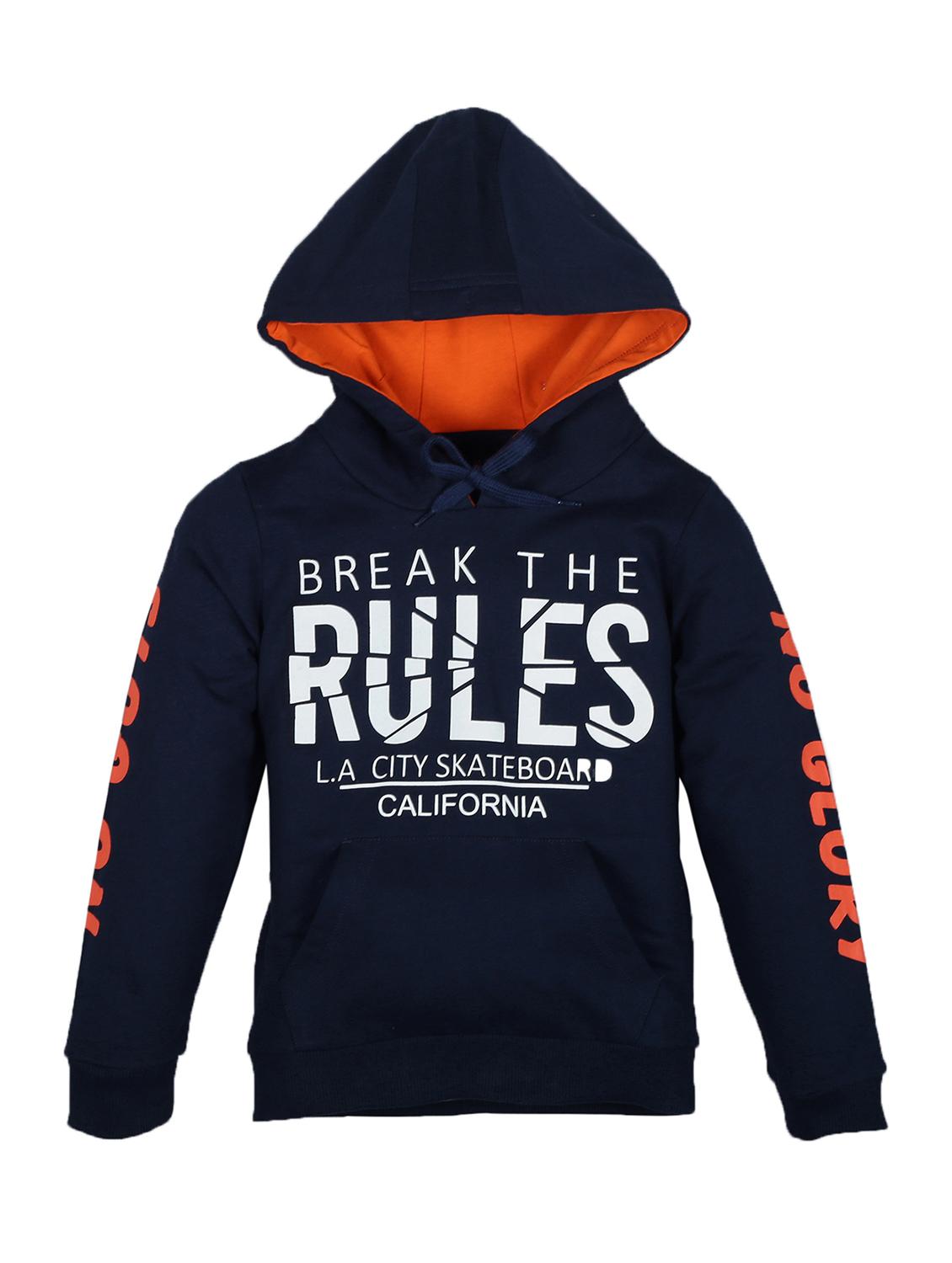 boys printed long sleeve hooded sweatshirt - 22070407 - Zoom Image - 0