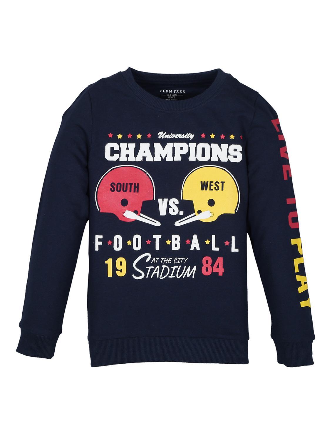 boys printed long sleeve sweatshirt - 22070410 - Zoom Image - 0