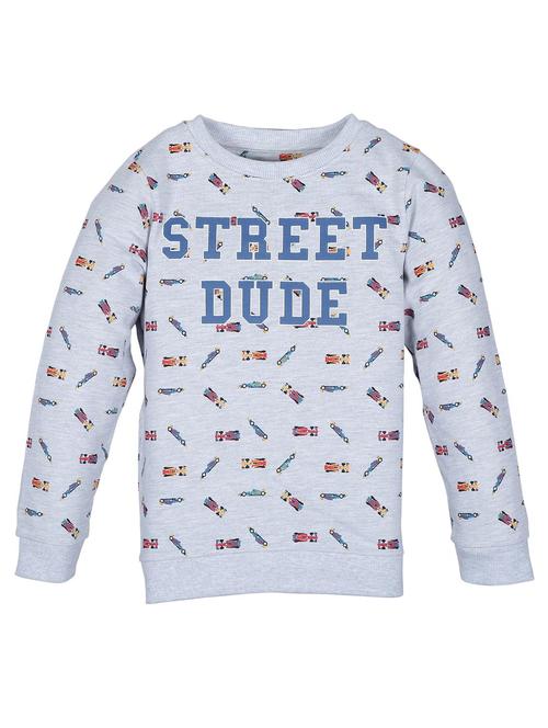 boys printed long sleeve sweatshirt - 22070414 - Standard Image - 0