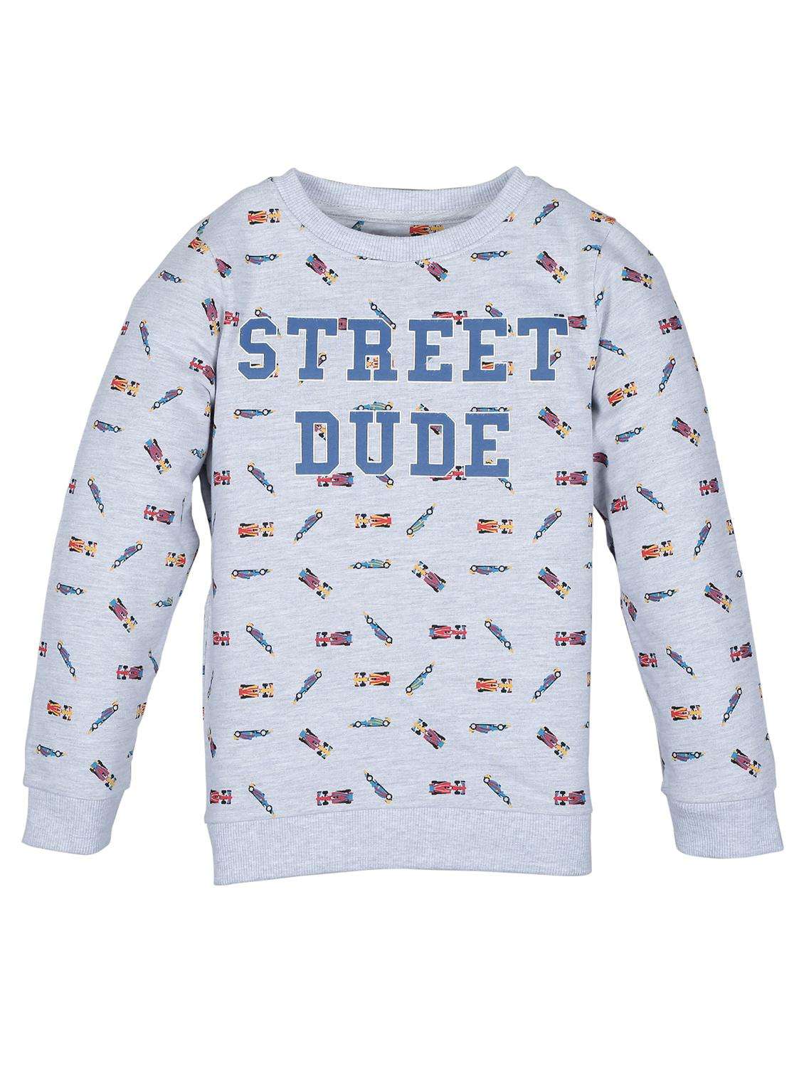boys printed long sleeve sweatshirt - 22070414 - Zoom Image - 0