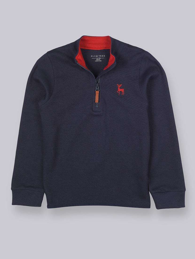 boys solid long sleeve sweatshirt