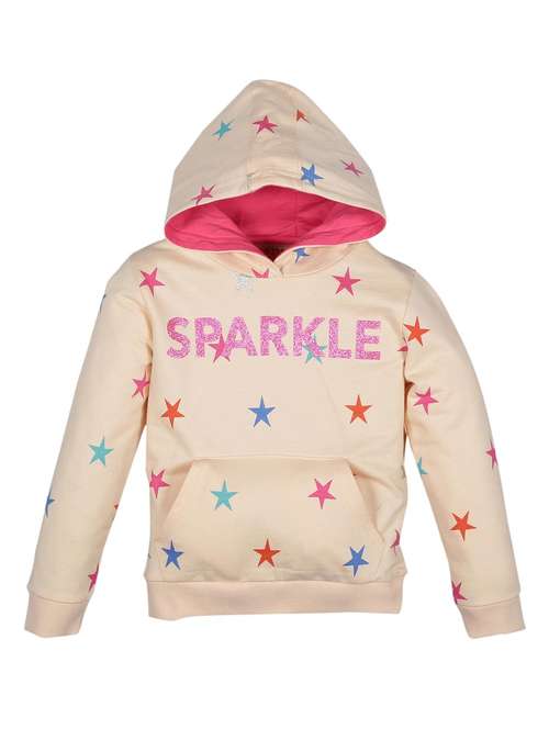 girls printed long sleeve hooded sweatshirt - 22070482 -  Standard Image - 0