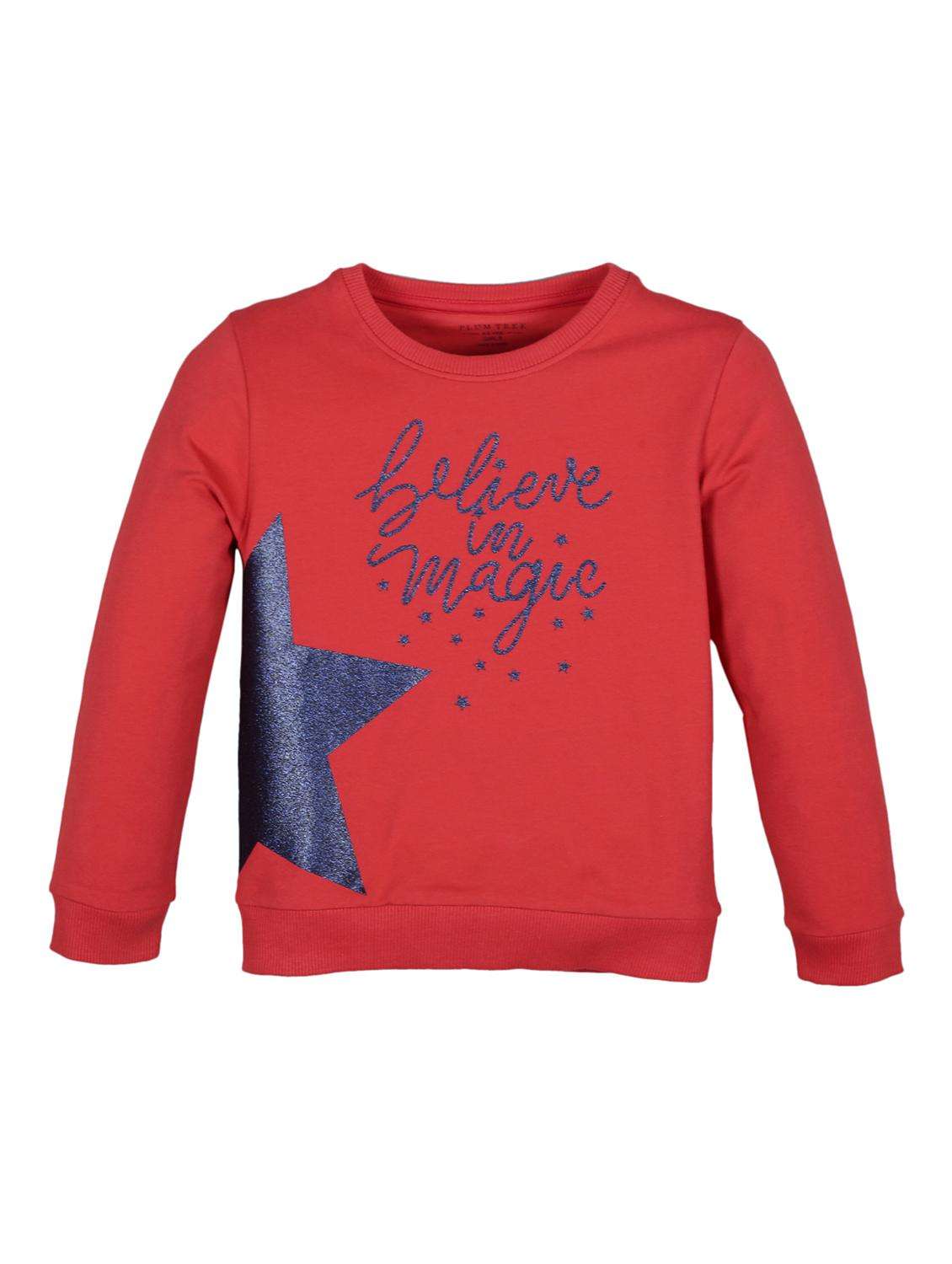 girls printed long sleeve sweatshirt