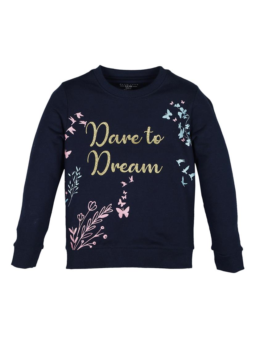 girls printed long sleeve sweatshirt