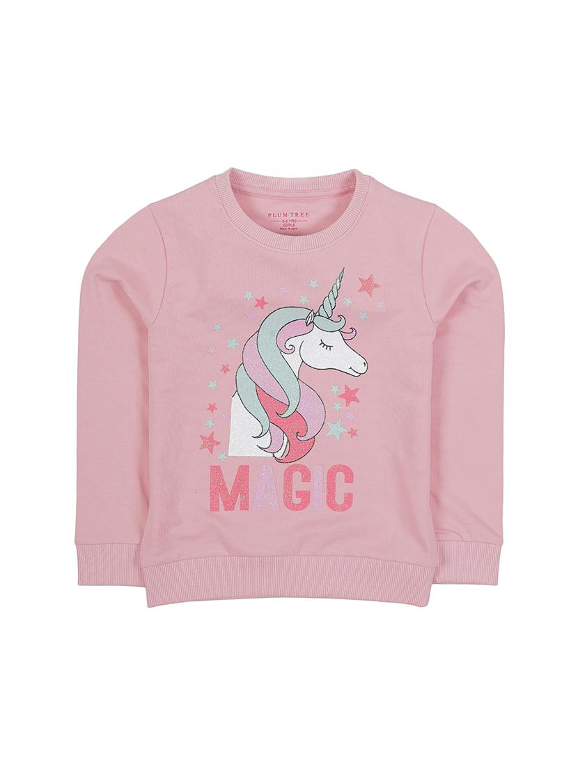 girls printed long sleeve sweatshirt