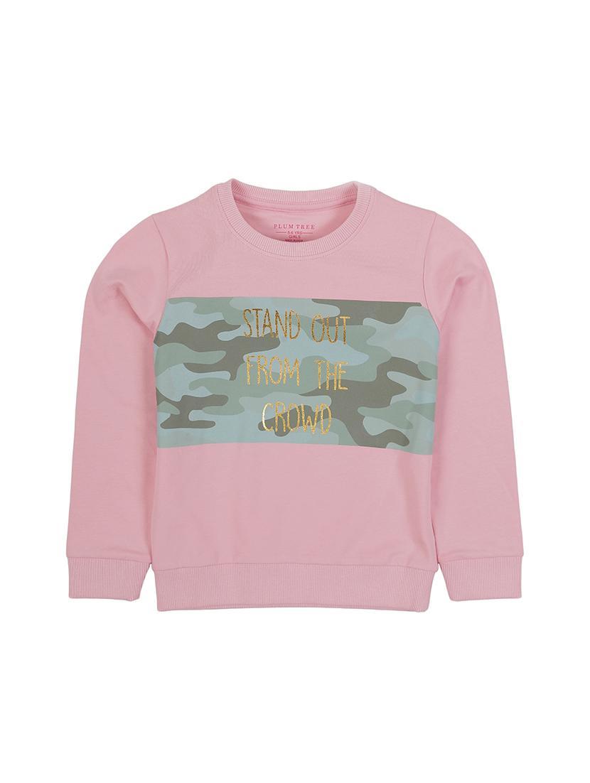 girls printed long sleeve sweatshirt