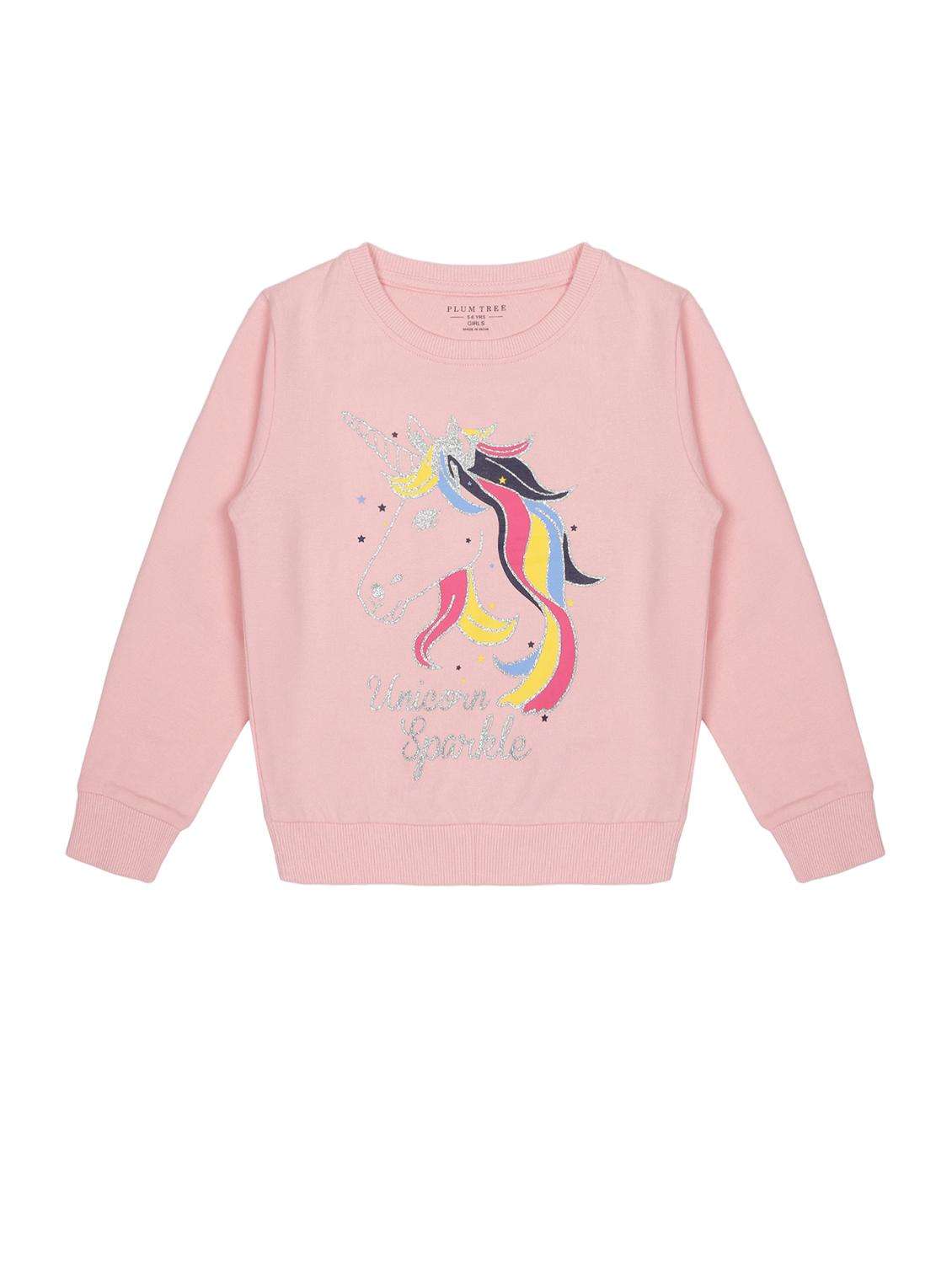 girls printed long sleeve sweatshirt - 22070524 - Zoom Image - 0