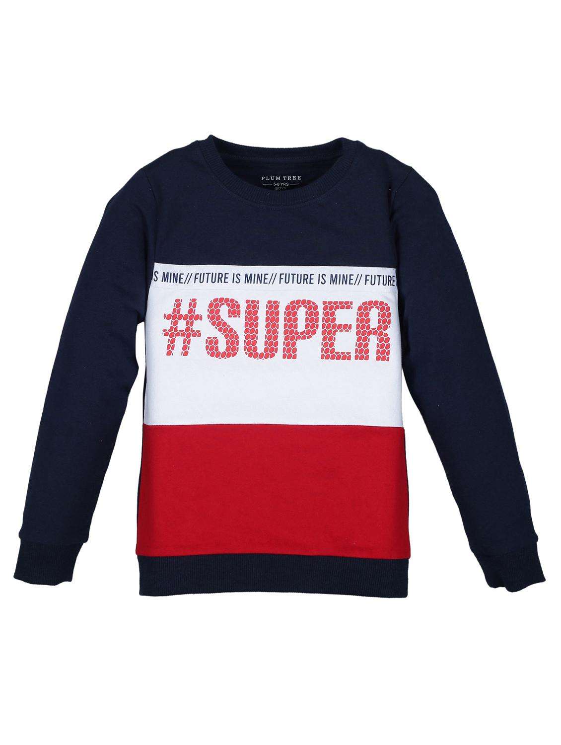 boys color blocked long sleeve sweatshirt