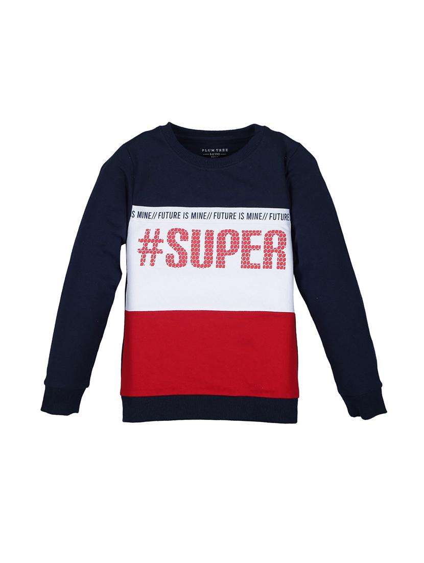 boys color blocked long sleeve sweatshirt