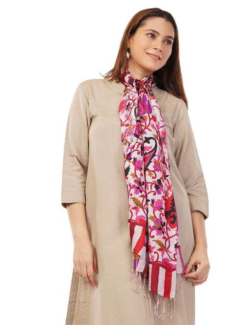 rhe-ana women printed stole - 22070600 - Standard Image - 0